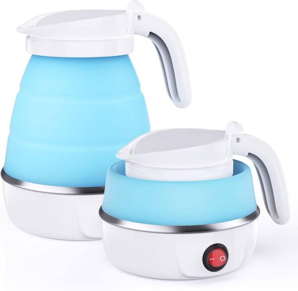 Foldable Electric Kettle – Mini Travel & Camping Water Boiler with Detachable Power Cord