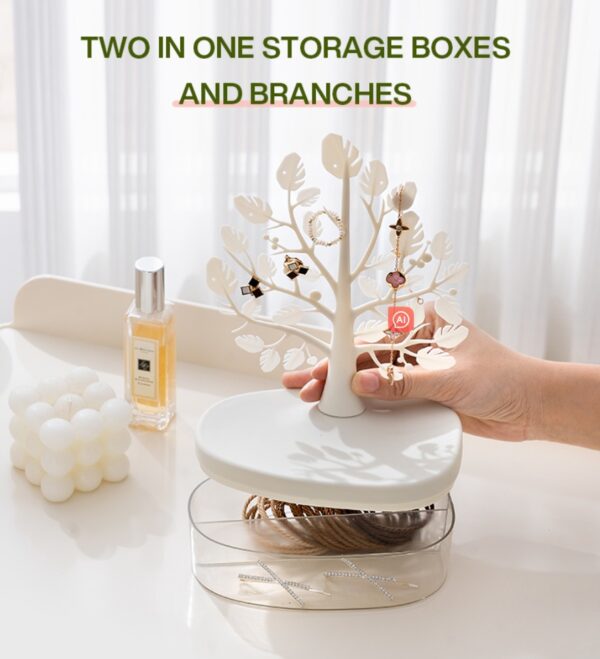 Creative Tree Jewelry Storage Box – Dustproof & Multi-Functional Organizer - Image 2