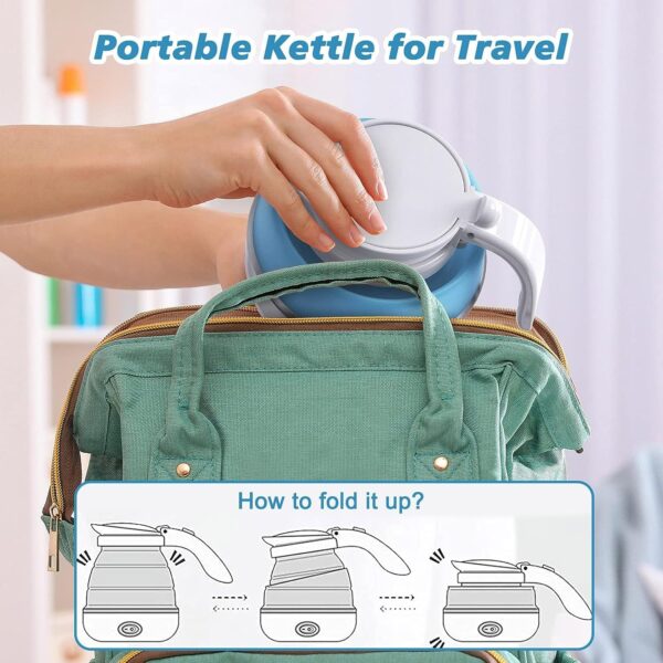 Foldable Electric Kettle – Mini Travel & Camping Water Boiler with Detachable Power Cord - Image 3