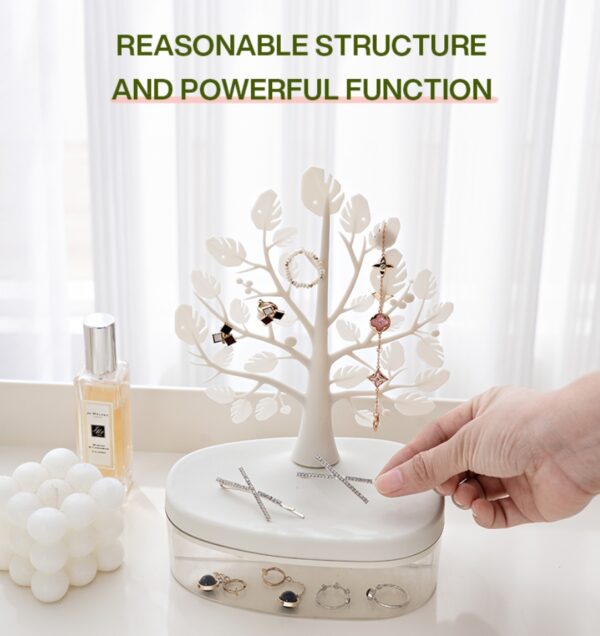 Creative Tree Jewelry Storage Box – Dustproof & Multi-Functional Organizer - Image 3
