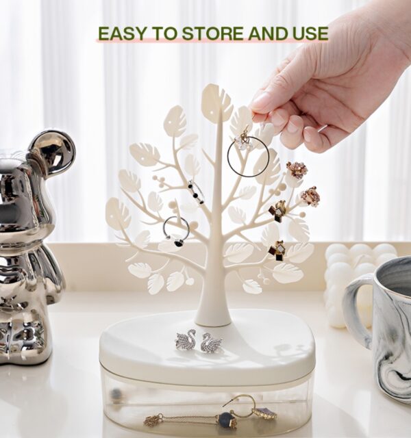 Creative Tree Jewelry Storage Box – Dustproof & Multi-Functional Organizer