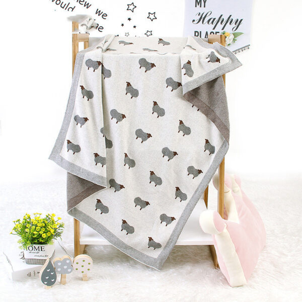 Baby Blanket Knitted Lamb Hug Blanket - Image 5