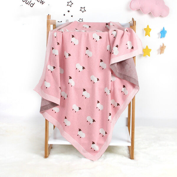 Baby Blanket Knitted Lamb Hug Blanket - Image 2