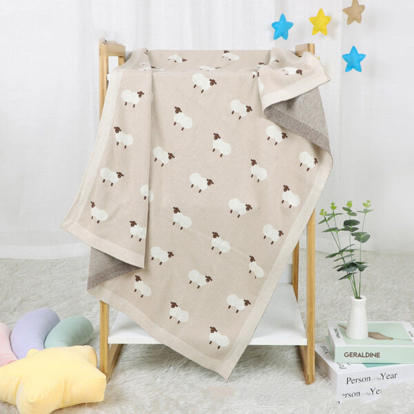 Baby Blanket Knitted Lamb Hug Blanket - Image 3