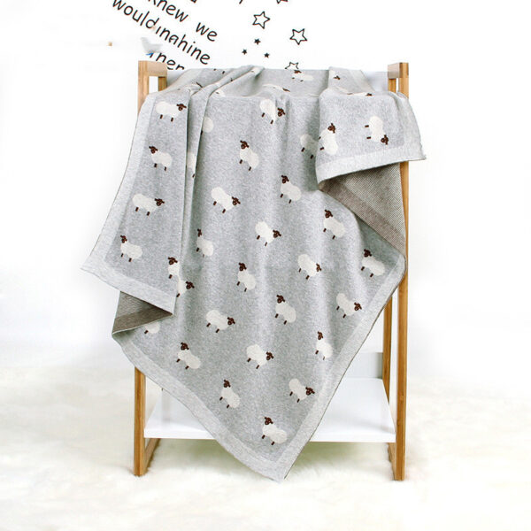Baby Blanket Knitted Lamb Hug Blanket - Image 4