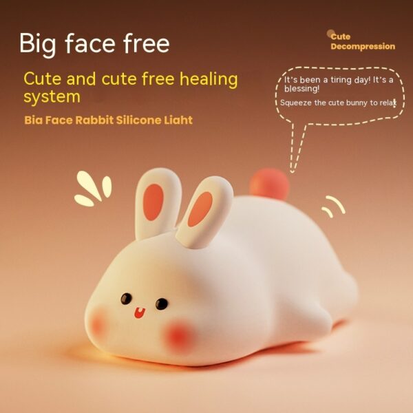 Touch Sensor LED Rabbit Night Light – Cute Silicone Bedside Lamp - Image 8