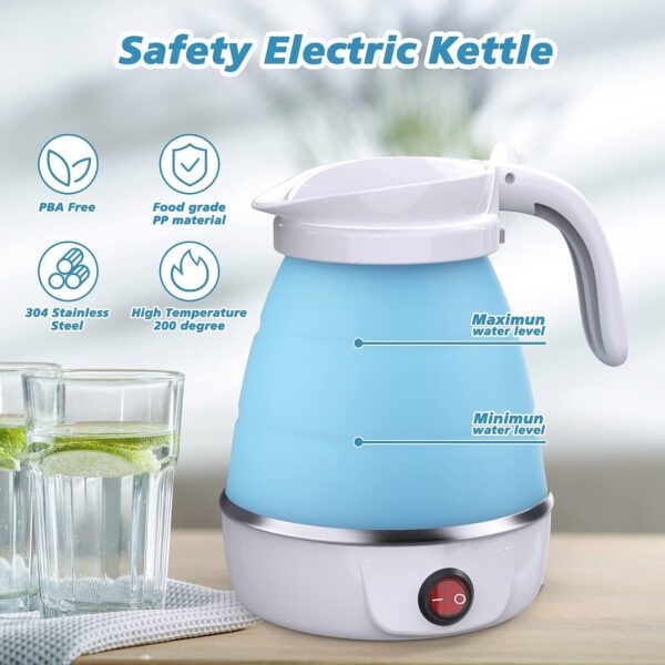 Foldable Electric Kettle – Mini Travel & Camping Water Boiler with Detachable Power Cord - Image 4
