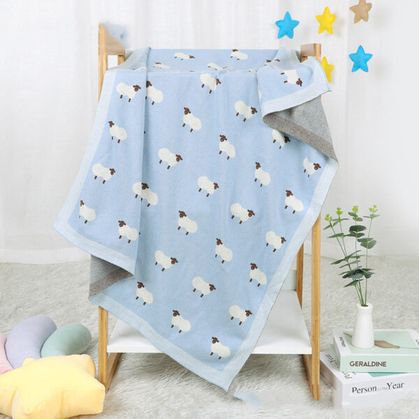 Baby Blanket Knitted Lamb Hug Blanket - Image 6