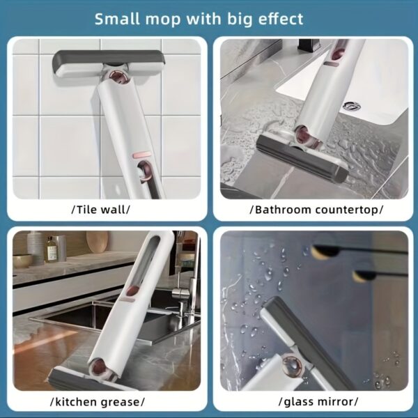New Portable Self-Squeeze Mini Mop, Absorbent and Multifunctional Hand-Free Cleaning Tool for Desk, Window, Glass, Kitchen, Car, and Home. - Image 2